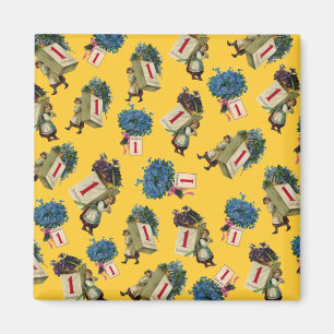 Vintage New Year Magnet