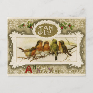 Vintage New Year Postcard