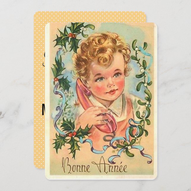 Vintage New Years Celebration Invitation (Front/Back)