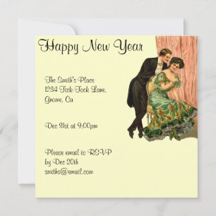 Vintage New Years Eve Invitation