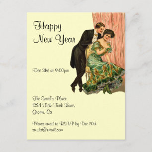 Vintage New Years Eve Invitation
