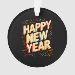 Vintage New Years Eve Party Countdown Happy New Ye Ornament