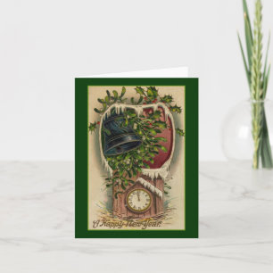Vintage New Year's Note Card