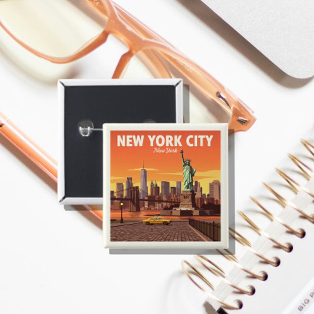 Vintage New York 15 Cm Square Badge (Creator Uploaded)