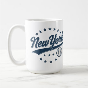 Vintage New York Baseball Script Logo – Retro Coffee Mug