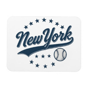 Vintage New York Baseball Script Logo – Retro Magnet