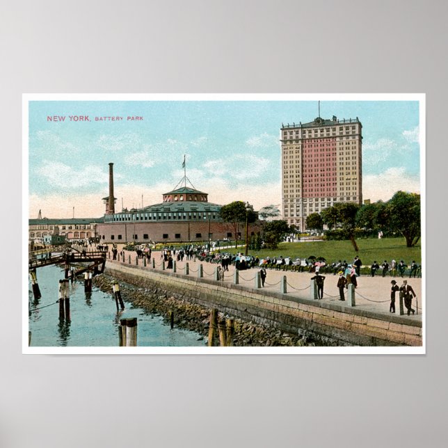 Vintage New York, Battery Park Poster (Front)