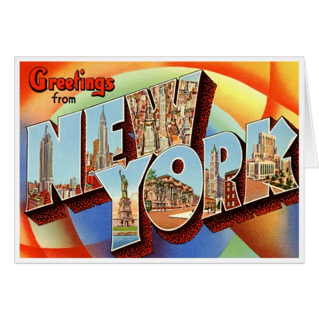 Vintage New York Card (Front Horizontal)