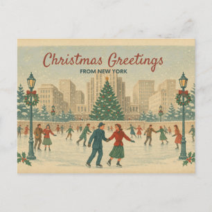 Vintage New York Christmas Card