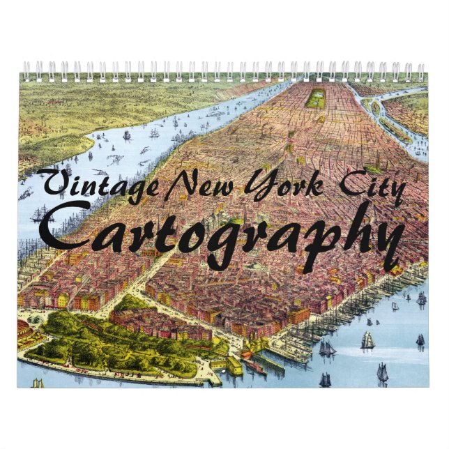 Vintage New York City Cartography Calendar (2015) (Cover)