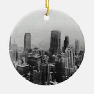 Vintage New York City Ceramic Tree Decoration