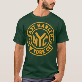 Vintage New York City Circle East Harlem Gold T-Shirt