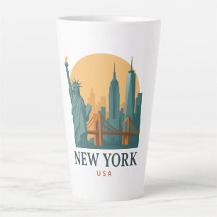 Vintage New York City Latte Mug – Minimalist Retro