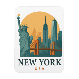 Vintage New York City Magnet – Minimalist Travel