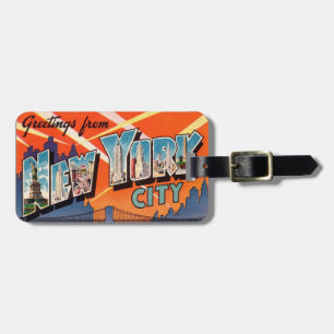 Vintage New York City Postcard Luggage Tag