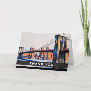 Vintage New York City Thank You Card