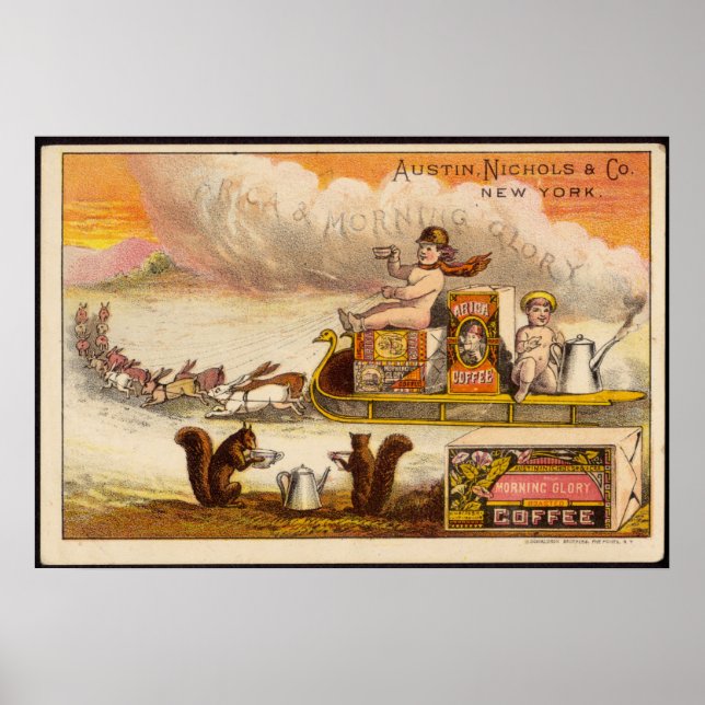 Vintage New York Coffee Advertisement Poster (Front)