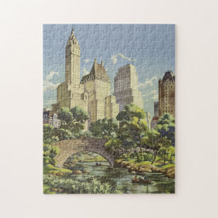 Vintage New York Design Jigsaw Puzzle