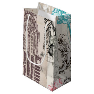 Vintage New York Design Small Gift Bag