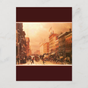 Vintage New York Firemen Postcard