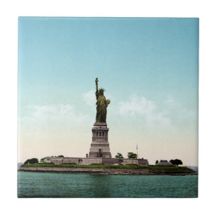 Vintage New York Harbour Statue of Liberty Ceramic Tile