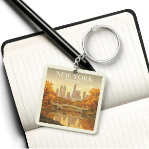 Vintage New York Key Ring
