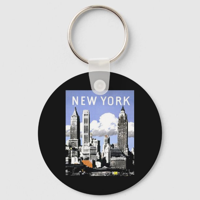 Vintage New York Key Ring (Front)