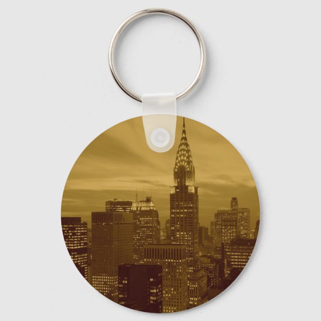 Vintage New York Manhattan Key Ring (Front)