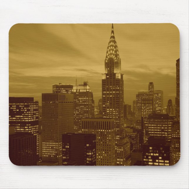 Vintage New York Manhattan Mouse Pad (Front)