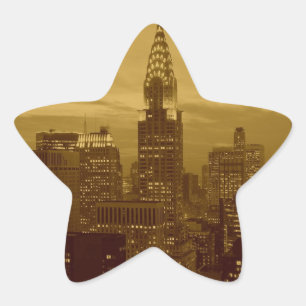 Vintage New York Manhattan Star Sticker