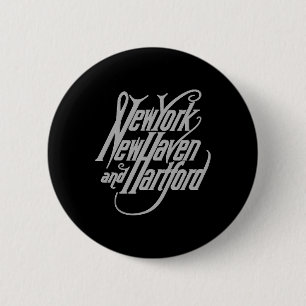 Vintage New York, New Haven And Hartford Railroad 6 Cm Round Badge