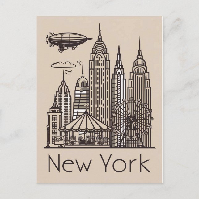 vintage new york postcard (Front)