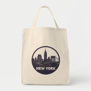 Vintage New York Skyline Tote Bag