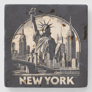 Vintage New York Stone Coaster