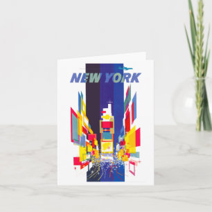 Vintage New York Times Square Atomic Age Card