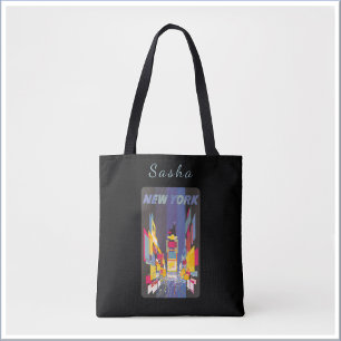 Vintage New York Times Square Poster Tote Bag