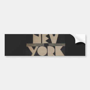 Vintage New York Travel Bumper Sticker