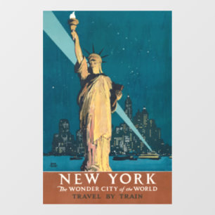 Vintage New York Wonder City Statue of Liberty Art