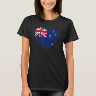 Vintage New Zealand New Zealander Flag Pride Suppo T-Shirt