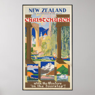 Vintage New Zealand Travel Poster