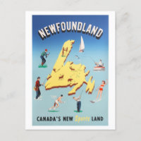 Vintage Newfoundland Canada Sports Travel Poster