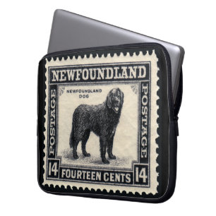 Vintage Newfoundland Dog Laptop Sleeve