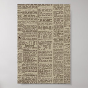 Vintage Newspaper 1902 Poster