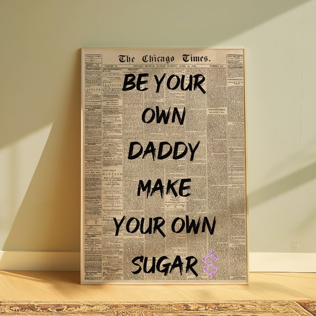 Vintage Newspaper Aesthetic Quote Poster (Creator Uploaded)