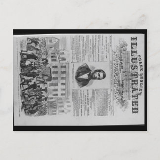 Vintage Newspaper Art Postcard