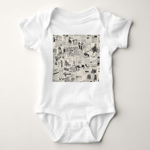 Vintage Newspaper Baby Bodysuit