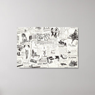 Vintage Newspaper Canvas Print