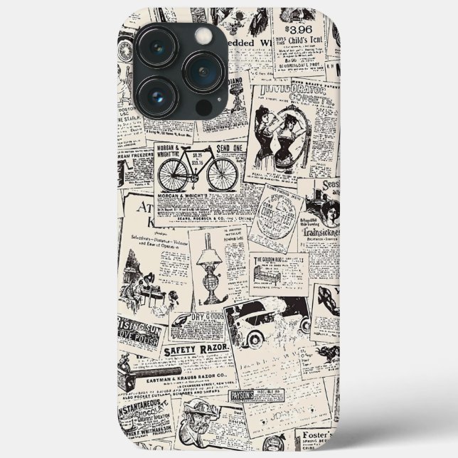 Vintage Newspaper   Case-Mate iPhone Case (Back)