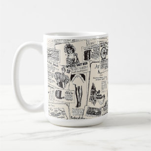 Vintage Newspaper   Coffee Mug