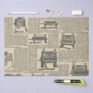 Vintage Newspaper design Tissue Paper